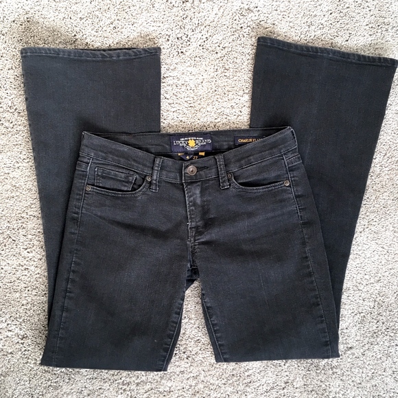 Lucky Brand Denim - New Lucky Brand Charlie Flare Black Denim Jeans 4